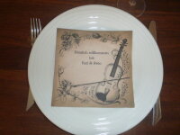 Serviette mit Musiknoten inkl. Druck