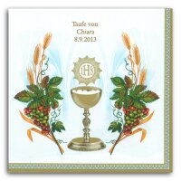 Kelch, Trauben  + &Auml;hren Servietten, inkl. Druck