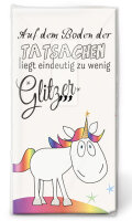 Taschentuch Einhorn auf dem Boden der Tatsachen
