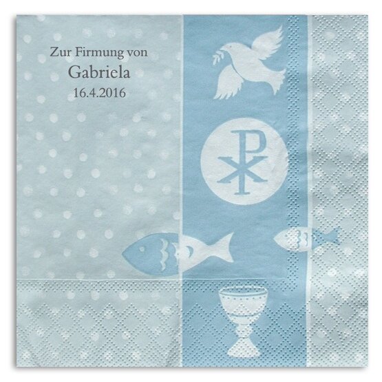 PAX blau Serviette, inkl. Druck