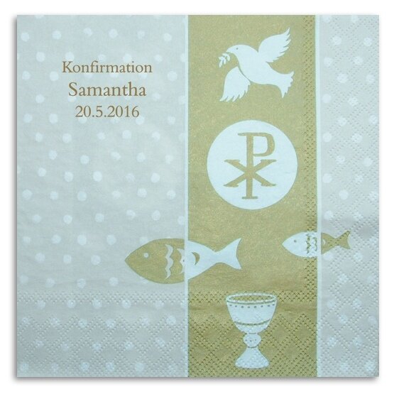 PAX gold Serviette, inkl. Druck